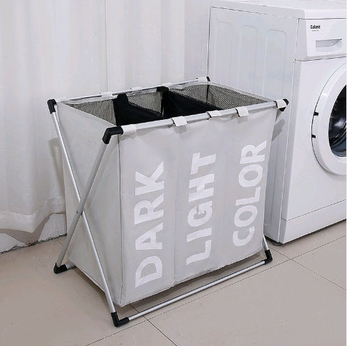 Space-Saving Waterproof Laundry Hamper with Eco-Friendly Divided Storage