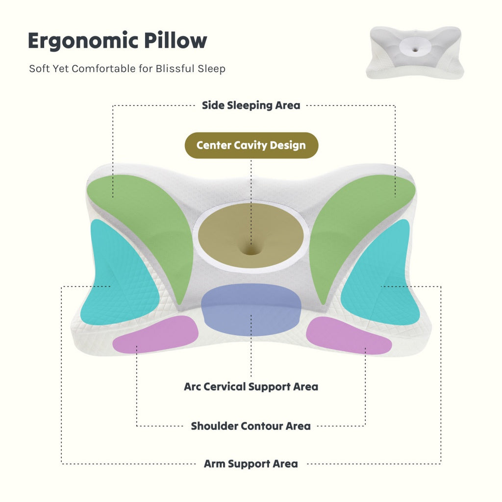 Ergonomic Cooling Neck Pillow for Deep, Restful, Recharging Sleep