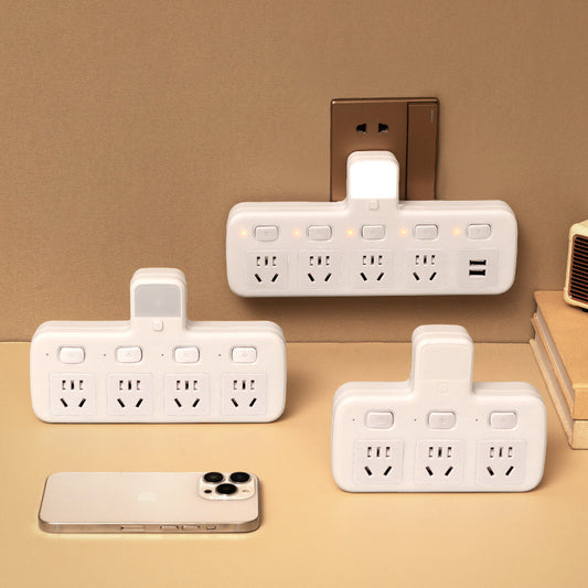 Multi-Function Socket Converter with USB Ports .