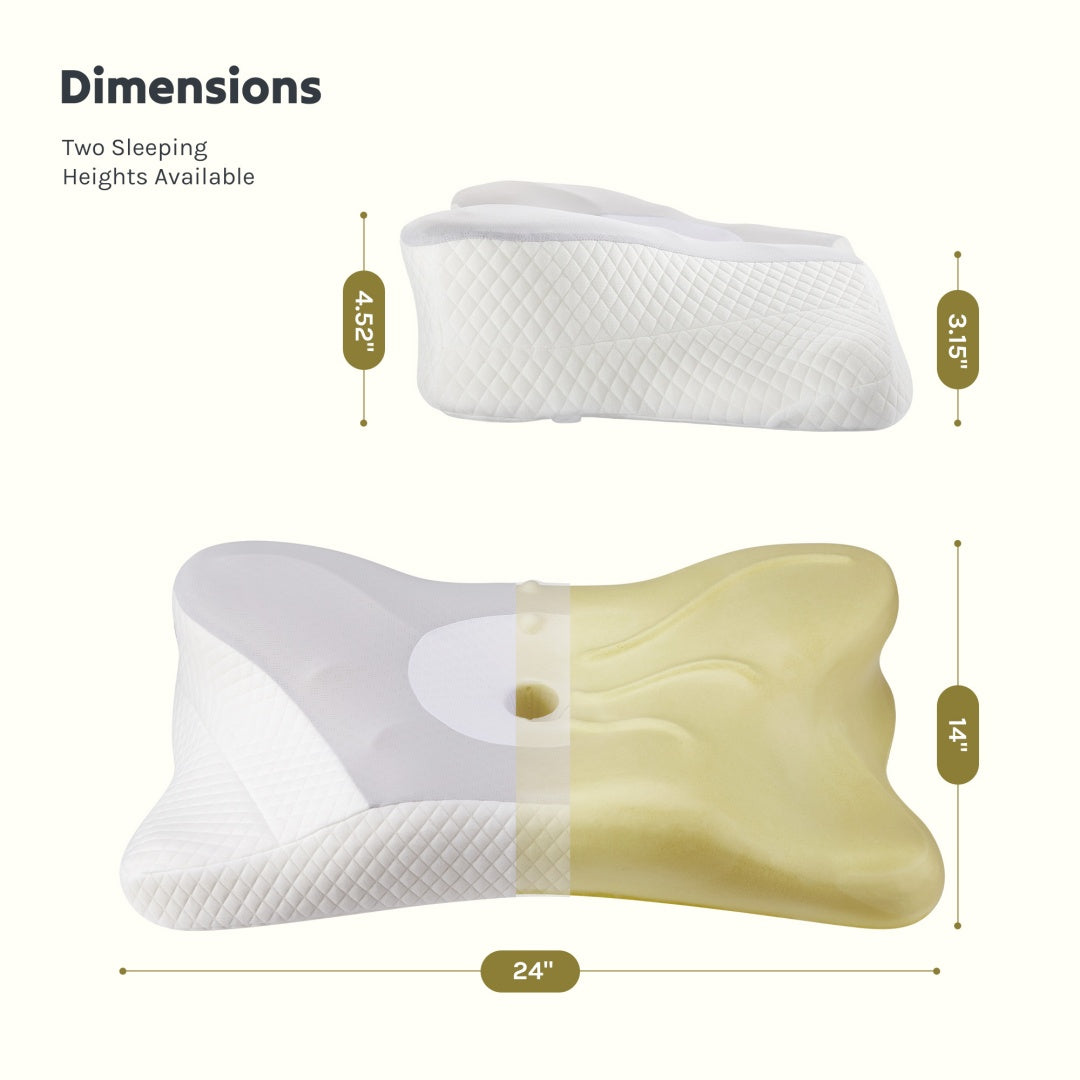 Ergonomic Cooling Neck Pillow for Deep, Restful, Recharging Sleep
