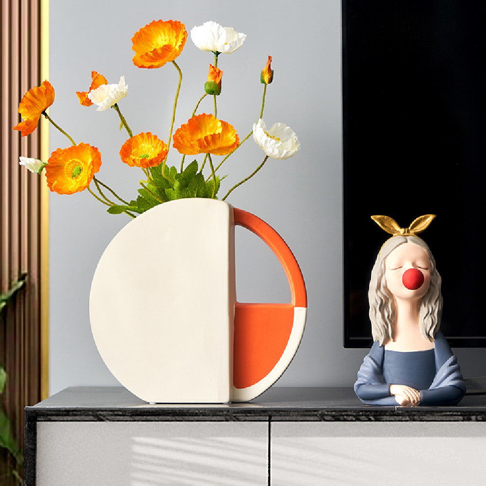 Chic Light-Luxury Ceramic Vase for Effortless Home Styling