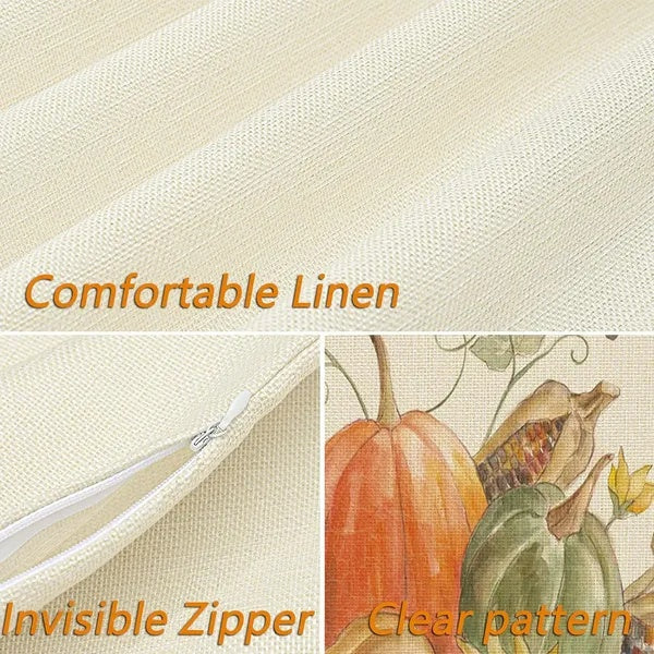 4Pcs Fall Thanksgiving Pillow Cover Set 18x18 – Cute Couch & Sofa Decor