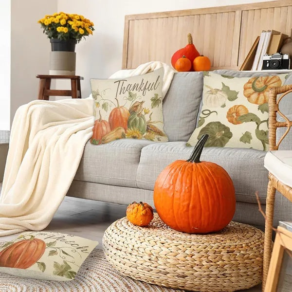 4Pcs Fall Thanksgiving Pillow Cover Set 18x18 – Cute Couch & Sofa Decor