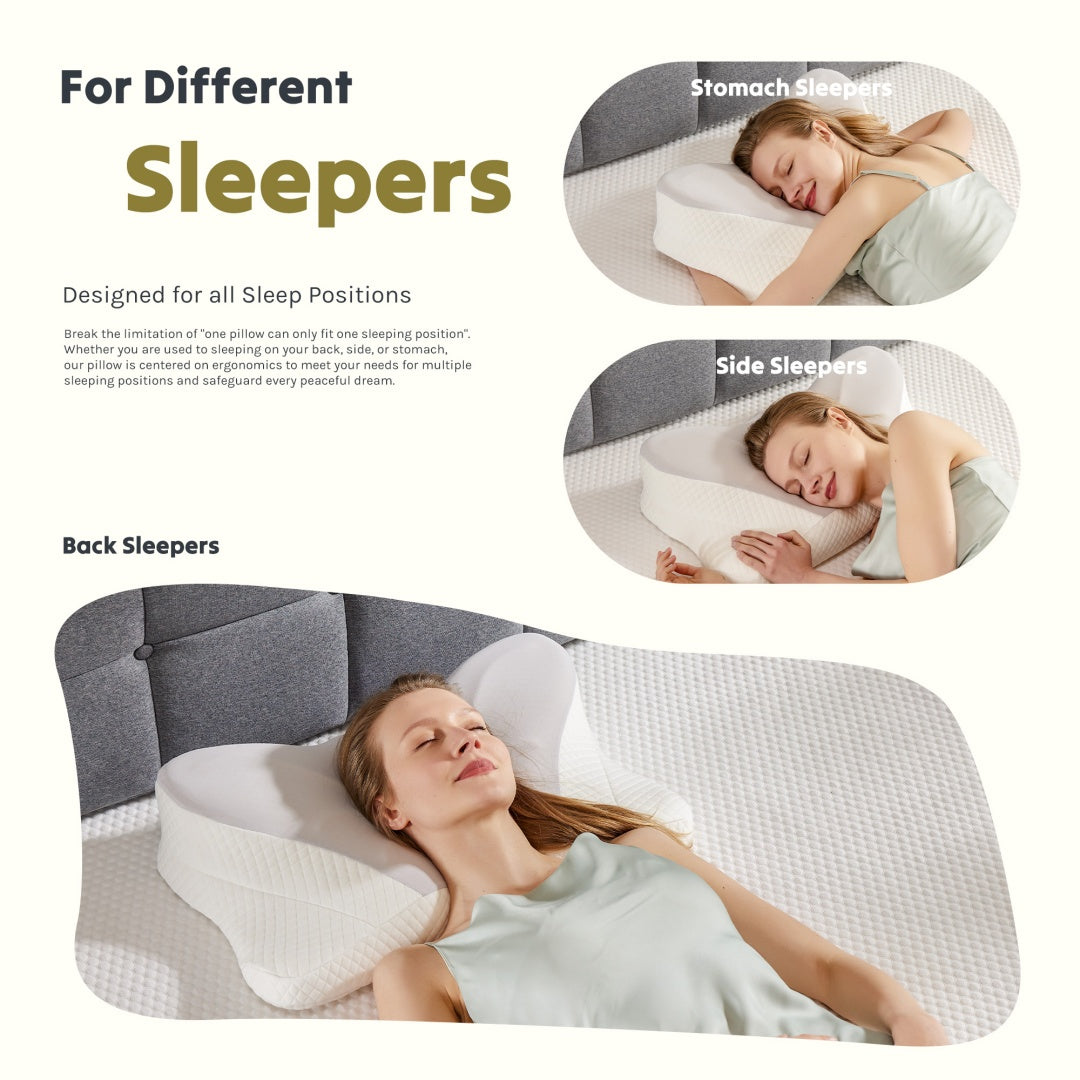 Ergonomic Cooling Neck Pillow for Deep, Restful, Recharging Sleep