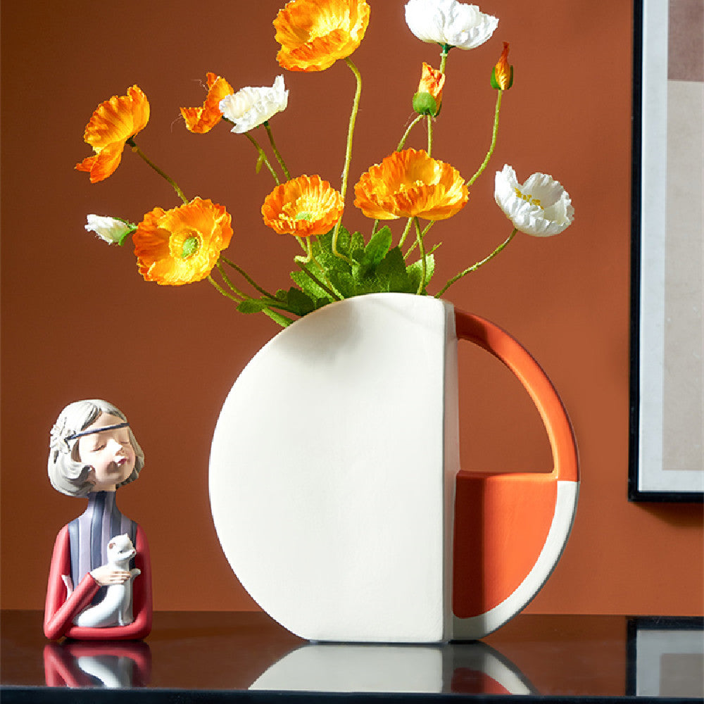 Chic Light-Luxury Ceramic Vase for Effortless Home Styling